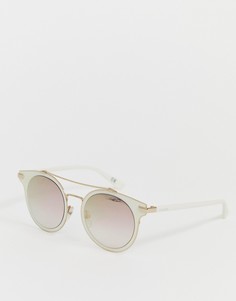 Круглые солнцезащитные очки Calvin Klein - Белый