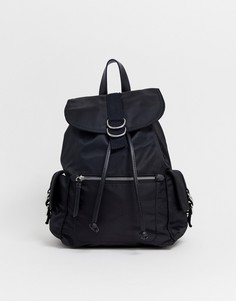 Черный нейлоновый рюкзак Pull&Bear - Черный