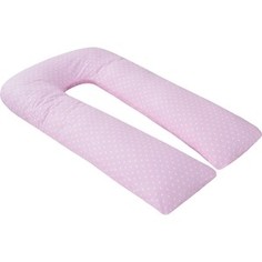 Наволочка к подушке для беременных AmaroBaby U - образная 340х35 (Сердечки розовые)