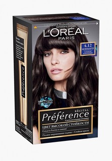 Краска для волос LOreal Paris LOreal "Preference", стойкая, оттенок 4.12, Монмартр