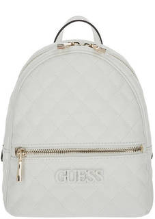 Стеганый рюкзак белого цвета Guess