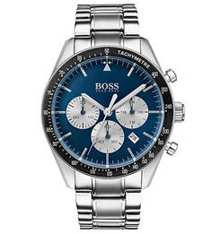 Кварцевые часы круглой формы с хронографом Hugo Boss
