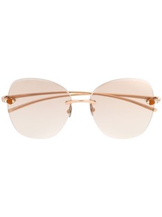 Pomellato Eyewear солнцезащитные очки в массивной декорированной оправе