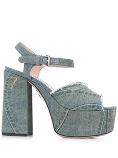 Miu Miu босоножки с верхом из денима