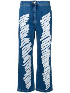 Moschino укороченные джинсы Brushstroke