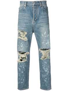Balmain состаренные джинсы