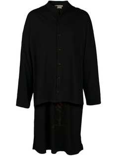 Yohji Yamamoto рубашка в стиле оверсайз с принтом