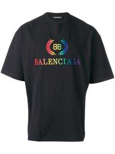 Balenciaga футболка с логотипом BB