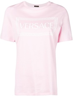 Versace футболка с винтажным логотипом в стиле 90-х годов