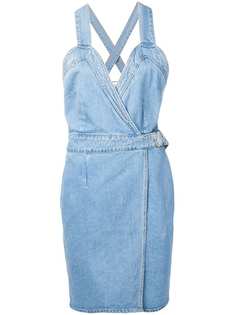 Nanushka джинсовое платье с поясом
