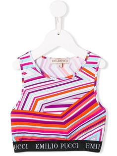 Emilio Pucci Junior укороченный топ с принтом