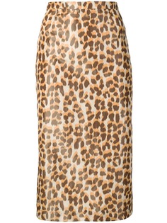 Rochas юбка-карандаш с леопардовым принтом