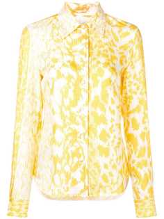 Victoria Beckham рубашка с леопардовым принтом