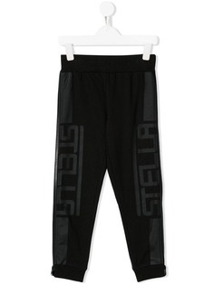 Stella McCartney Kids брюки на молнии с логотипом