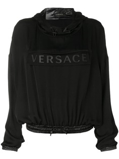 Versace худи со шнурком и логотипом