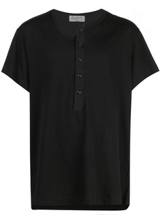 Yohji Yamamoto футболка с асимметричным воротом