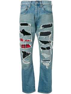 Junya Watanabe джинсы в технике пэчворк