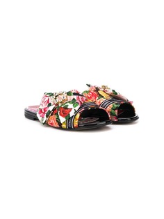 Dolce & Gabbana Kids сандалии с цветочным принтом