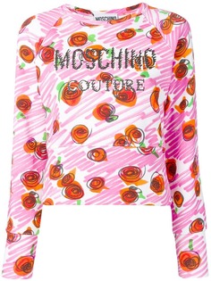 Moschino толстовка с цветочным принтом