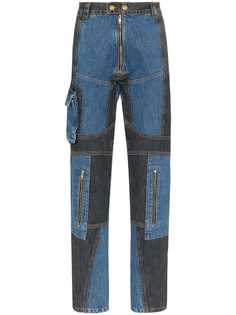 GmbH panelled denim jeans