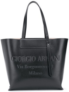 Giorgio Armani сумка-тоут с тисненым логотипом
