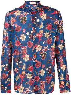 Etro рубашка на пуговицах с цветочным принтом