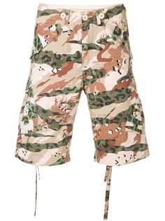 Maharishi camouflage print shorts