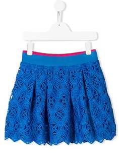 Alberta Ferretti Kids кружевная юбка с вышивкой