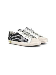 Golden Goose Deluxe Brand Kids кроссовки Superstar с блестками