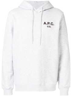 A.P.C. толстовка с капюшоном и логотипом