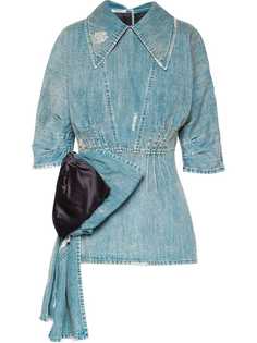 Miu Miu джинсовый топ с бантом