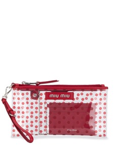 Miu Miu прозрачный клатч в горох