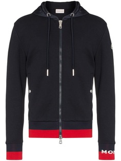Moncler худи с логотипом на манжетах