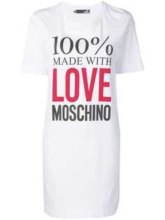 Love Moschino платье-футболка Made with Love