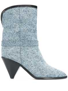 Isabel Marant джинсовые ботильоны на каблуке