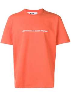 MSGM футболка с надписью