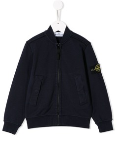 Stone Island Junior кардиган с нашивкой логотипа