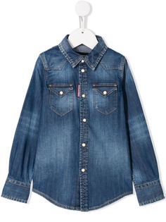 Dsquared2 Kids классическая джинсовая рубашка
