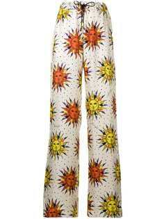 Fausto Puglisi sun printed wide trousers