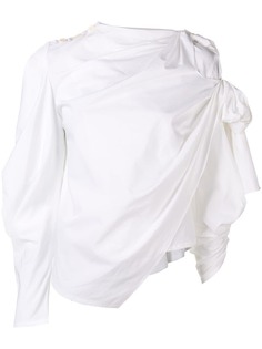 A.W.A.K.E. Mode ruched asymmetric blouse