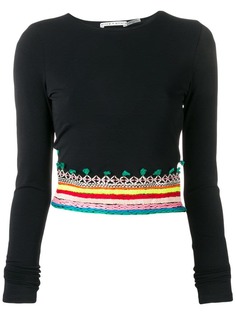 Alice+Olivia embroidered long sleeve T-shirt