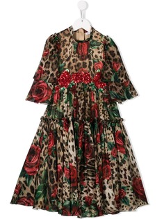 Dolce & Gabbana Kids leopard print dress