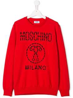 Moschino Kids толстовка с принтом логотипа