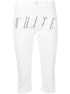 Off-White укороченные джинсы с логотипом