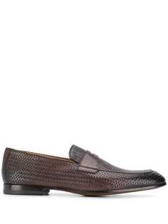 Doucals woven effect loafers