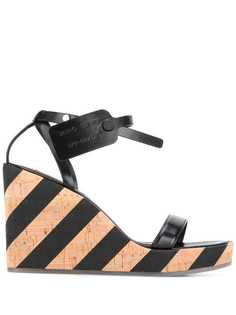 Off-White striped wedges