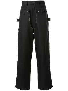Sankuanz structured flare trousers