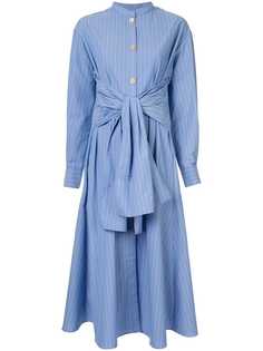 Le Ciel Bleu платье в полоску с завязкой спереди