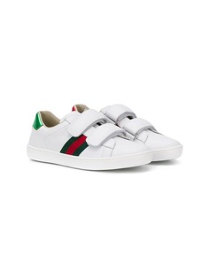 Gucci Kids Web double strap sneakers