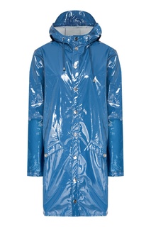 Синяя виниловая куртка Rains